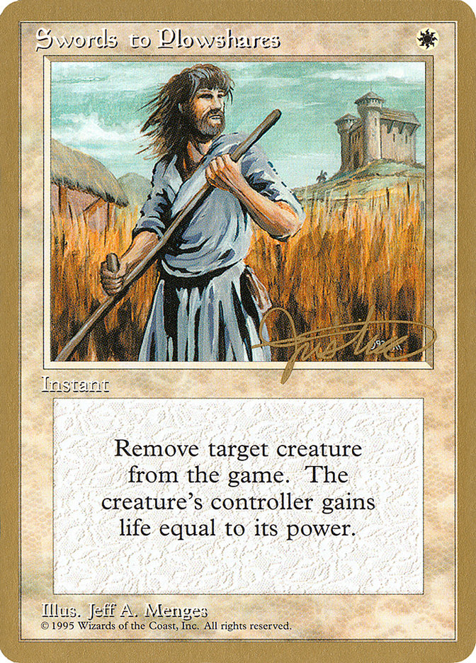 Swords to Plowshares (Mark Justice) [Pro Tour Collector Set] | Silver Goblin