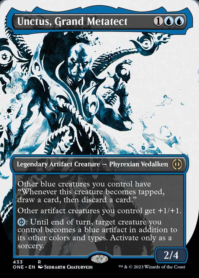 Unctus, Grand Metatect (Borderless Ichor Step-and-Compleat Foil) [Phyrexia: All Will Be One] | Silver Goblin