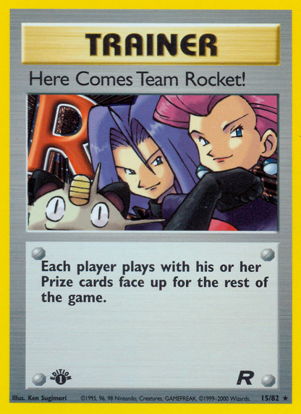 Here Comes Team Rocket! (15/82) [Team Rocket 1st Edition] | Silver Goblin