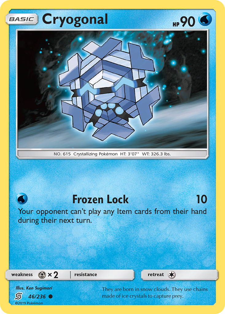 Cryogonal (46/236) [Sun & Moon: Unified Minds] | Silver Goblin