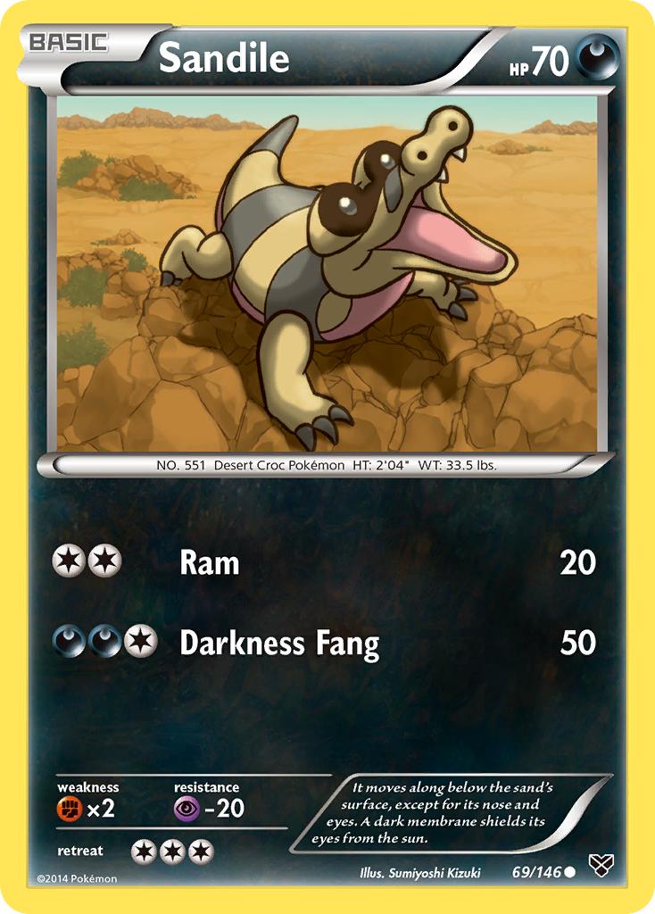 Sandile (69/146) [XY: Base Set] | Silver Goblin