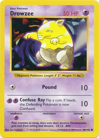 Drowzee (49/102) [Base Set Shadowless Unlimited] | Silver Goblin