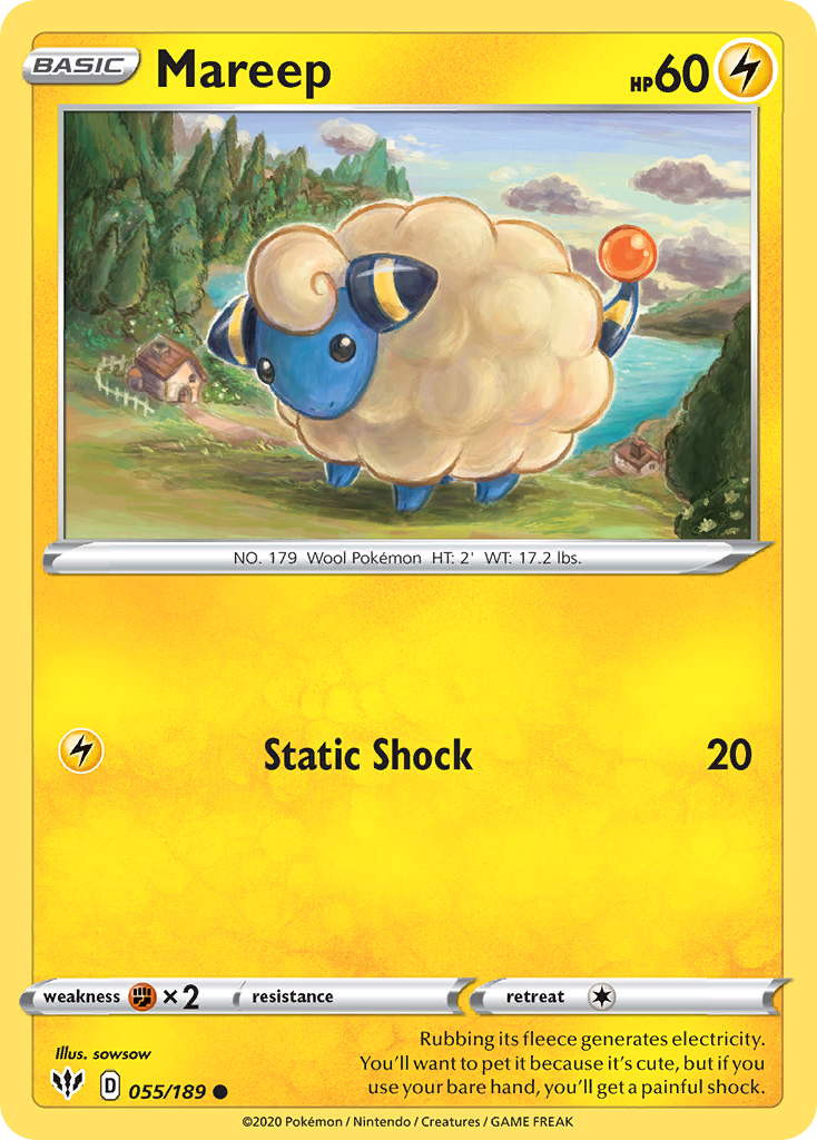 Mareep (055/189) [Sword & Shield: Darkness Ablaze] | Silver Goblin