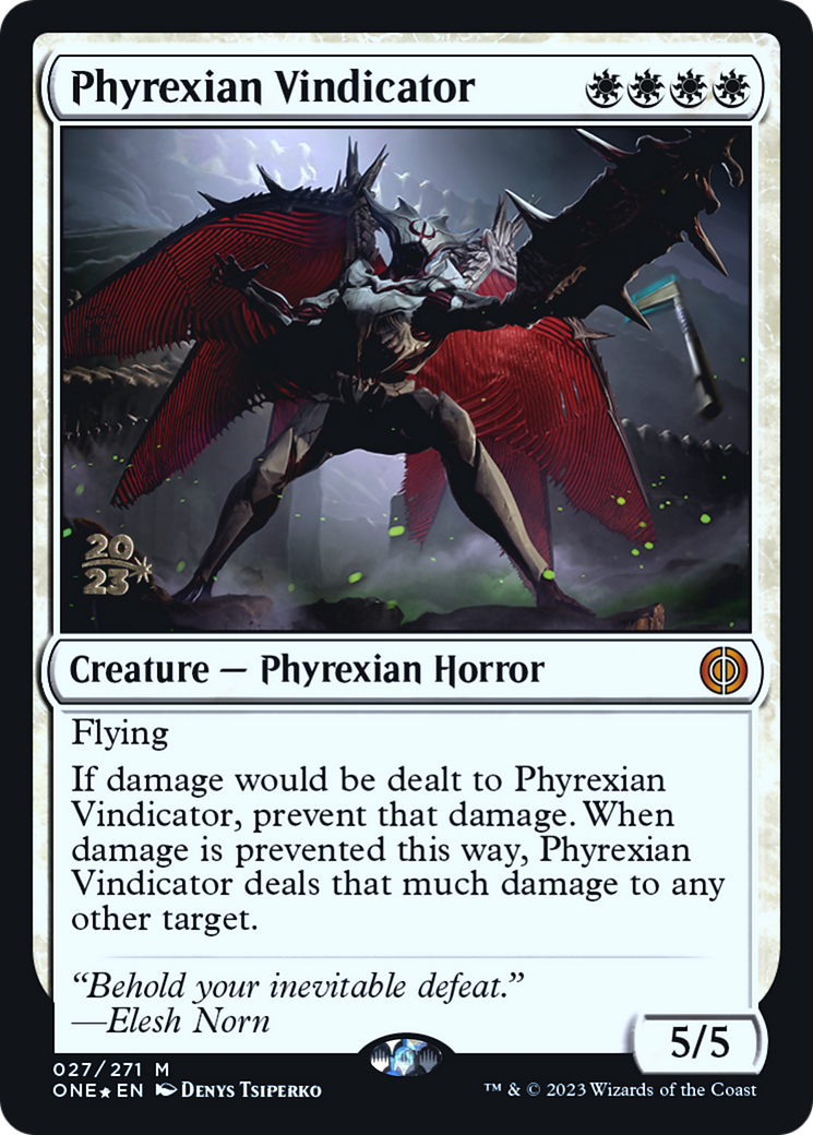 Phyrexian Vindicator [Phyrexia: All Will Be One Prerelease Promos] | Silver Goblin