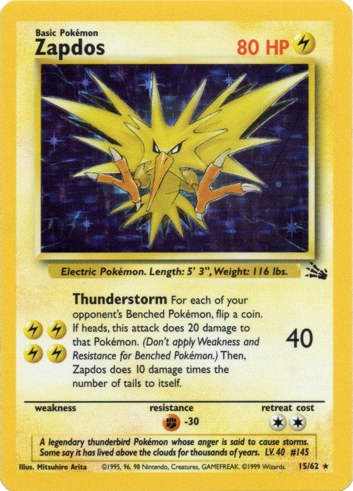 Zapdos (15/62) [Fossil Unlimited] | Silver Goblin