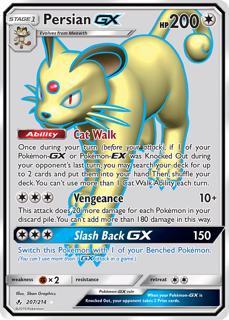 Persian GX (207/214) [Sun & Moon: Unbroken Bonds] | Silver Goblin