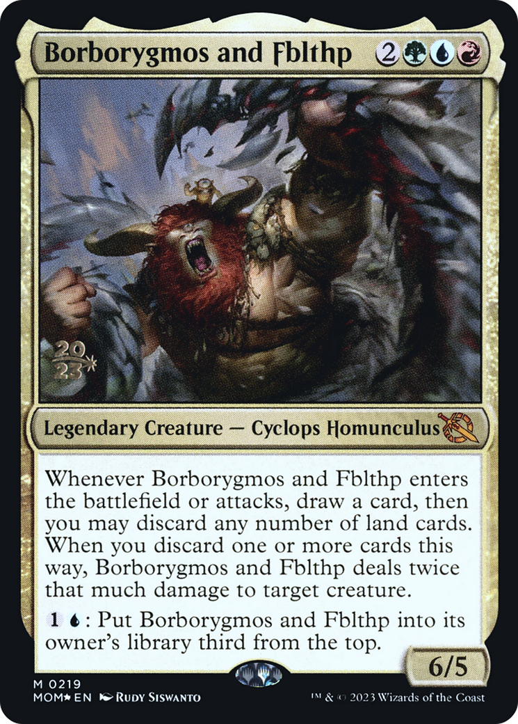 Borborygmos and Fblthp [March of the Machine Prerelease Promos] | Silver Goblin