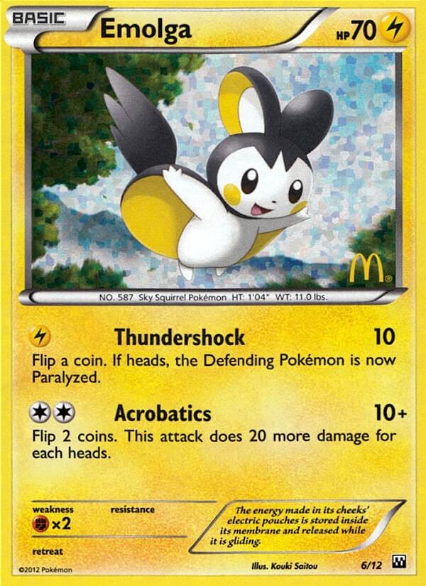 Emolga (6/12) [McDonald's Promos: 2012 Collection] | Silver Goblin