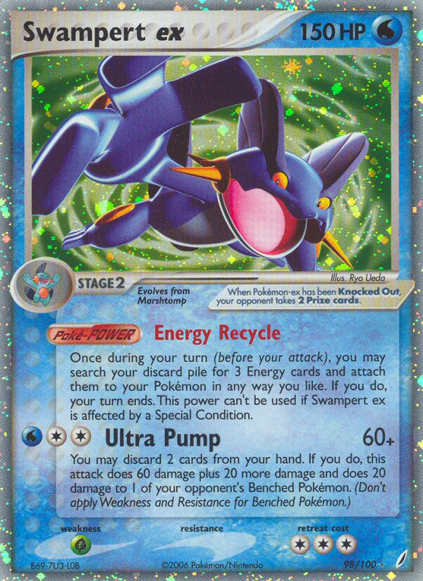 Swampert ex (98/100) [EX: Crystal Guardians] | Silver Goblin