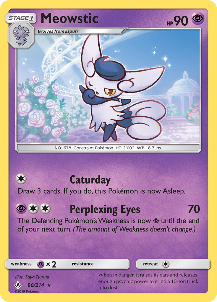 Meowstic (80/214) [Sun & Moon: Unbroken Bonds] | Silver Goblin