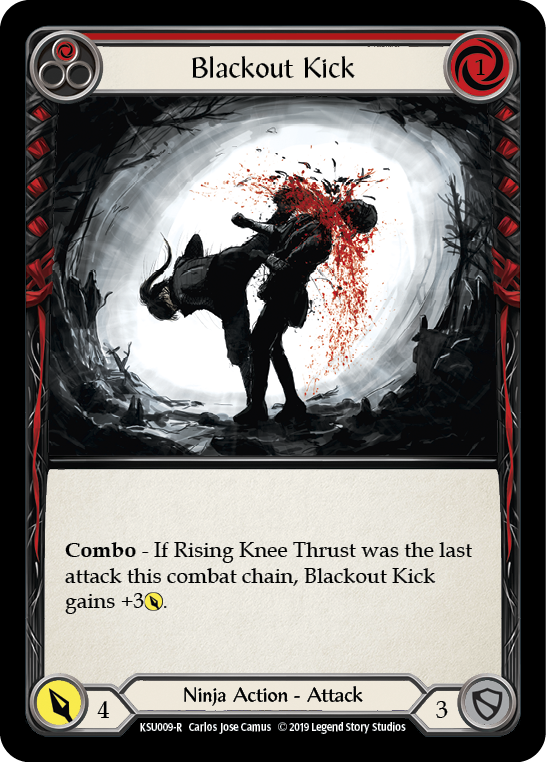 Blackout Kick (Red) [KSU009-R] (Katsu Hero Deck)  1st Edition Normal | Silver Goblin