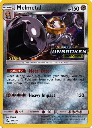 Melmetal (SM181) (Staff Prerelease Promo) [Sun & Moon: Black Star Promos] | Silver Goblin