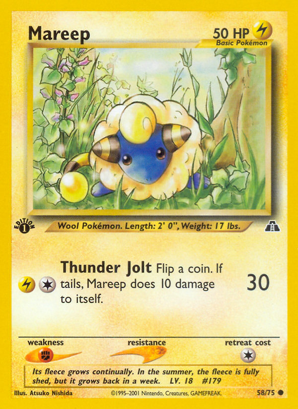 Mareep (58/75) [Neo Discovery 1st Edition] | Silver Goblin