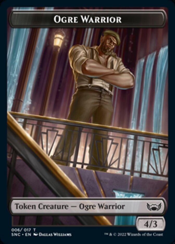 Ogre Warrior // Wizard Double-Sided Token [Streets of New Capenna Tokens] | Silver Goblin