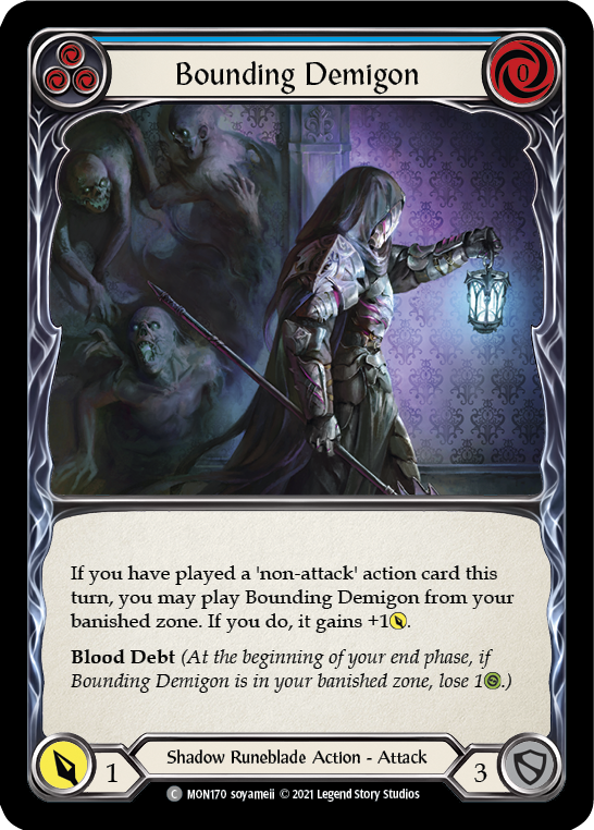 Bounding Demigon (Blue) [MON170] (Monarch)  1st Edition Normal | Silver Goblin