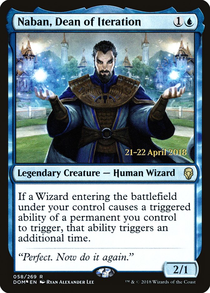 Naban, Dean of Iteration [Dominaria Prerelease Promos] | Silver Goblin