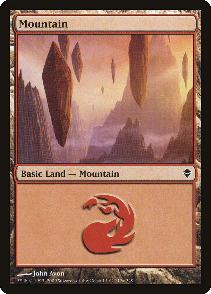 Mountain (242a) [Zendikar] | Silver Goblin