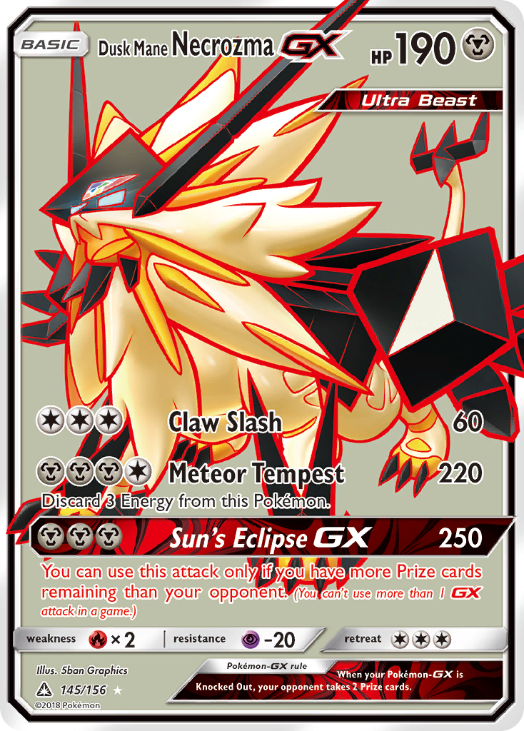 Dusk Mane Necrozma GX (145/156) [Sun & Moon: Ultra Prism] | Silver Goblin