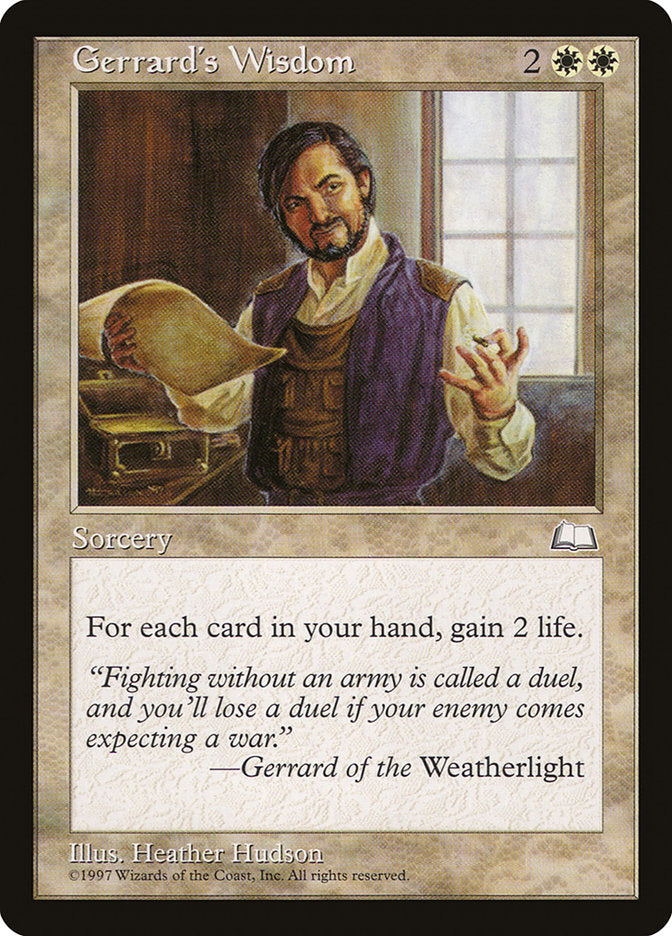 Gerrard's Wisdom [Weatherlight] | Silver Goblin