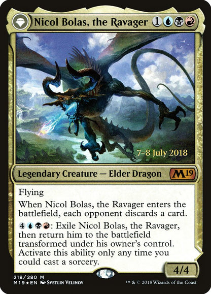 Nicol Bolas, the Ravager (218) Foil - Core Set 2019 Promos