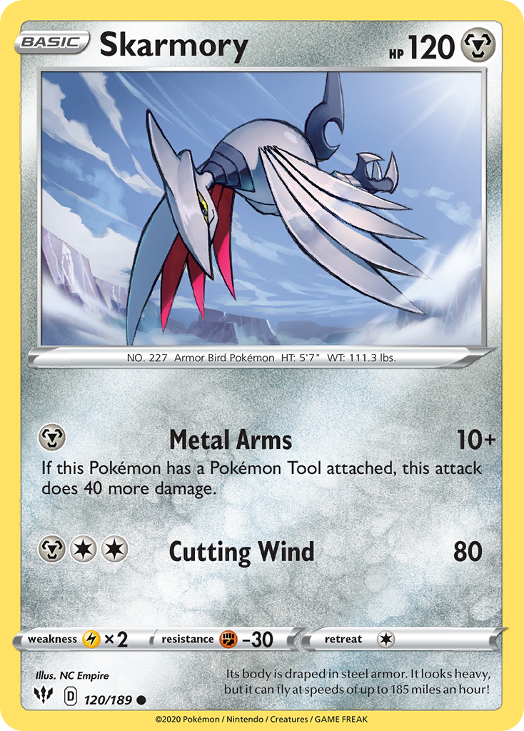 Skarmory (120/189) [Sword & Shield: Darkness Ablaze] | Silver Goblin