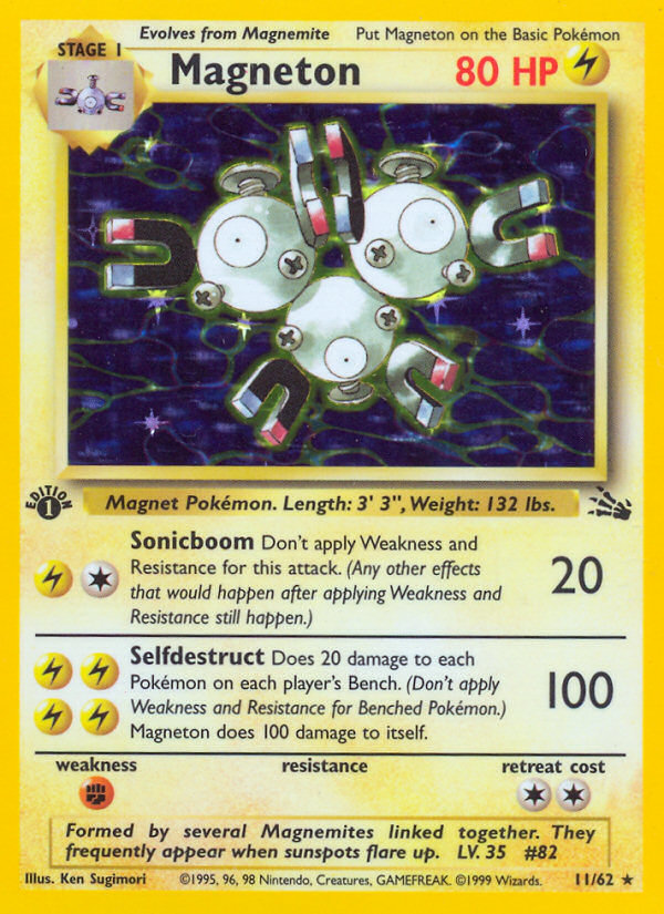 Magneton (11/62) [Fossil 1st Edition] | Silver Goblin