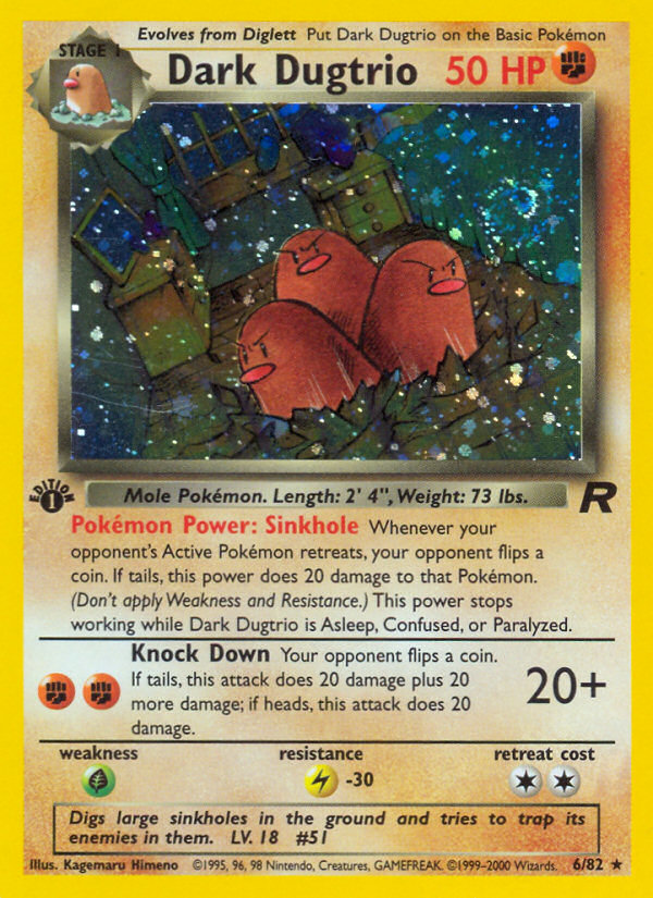 Dark Dugtrio (6/82) [Team Rocket 1st Edition] | Silver Goblin