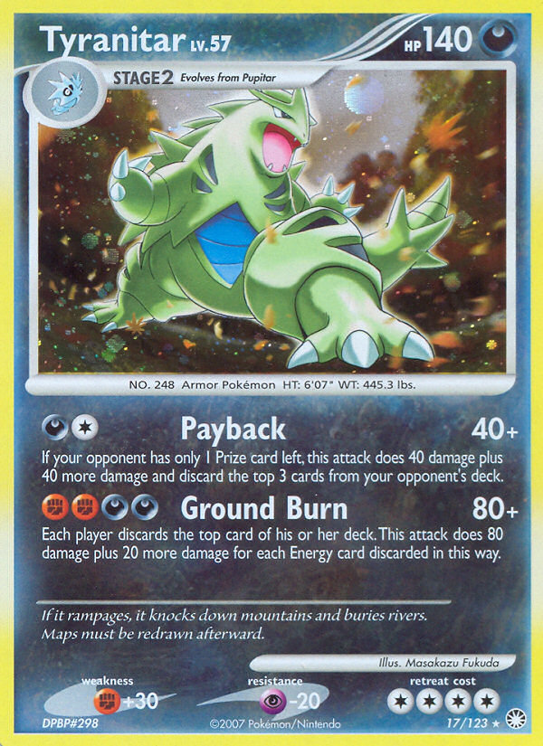 Tyranitar (17/123) [Diamond & Pearl: Mysterious Treasures] | Silver Goblin