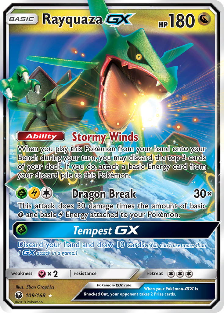 Rayquaza GX (109/168) [Sun & Moon: Celestial Storm] | Silver Goblin