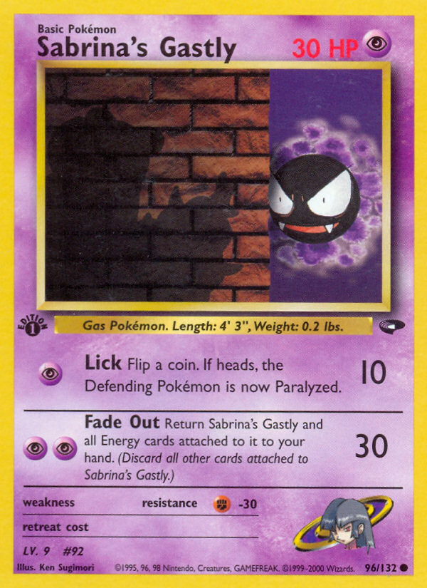 Sabrina's Gastly (96/132) [Gym Challenge 1st Edition] | Silver Goblin