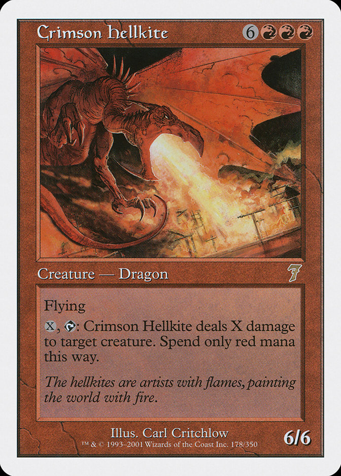 Crimson Hellkite [Seventh Edition] | Silver Goblin