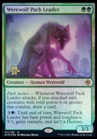 Werewolf Pack Leader [Dungeons & Dragons: Adventures in the Forgotten Realms Prerelease Promos] | Silver Goblin