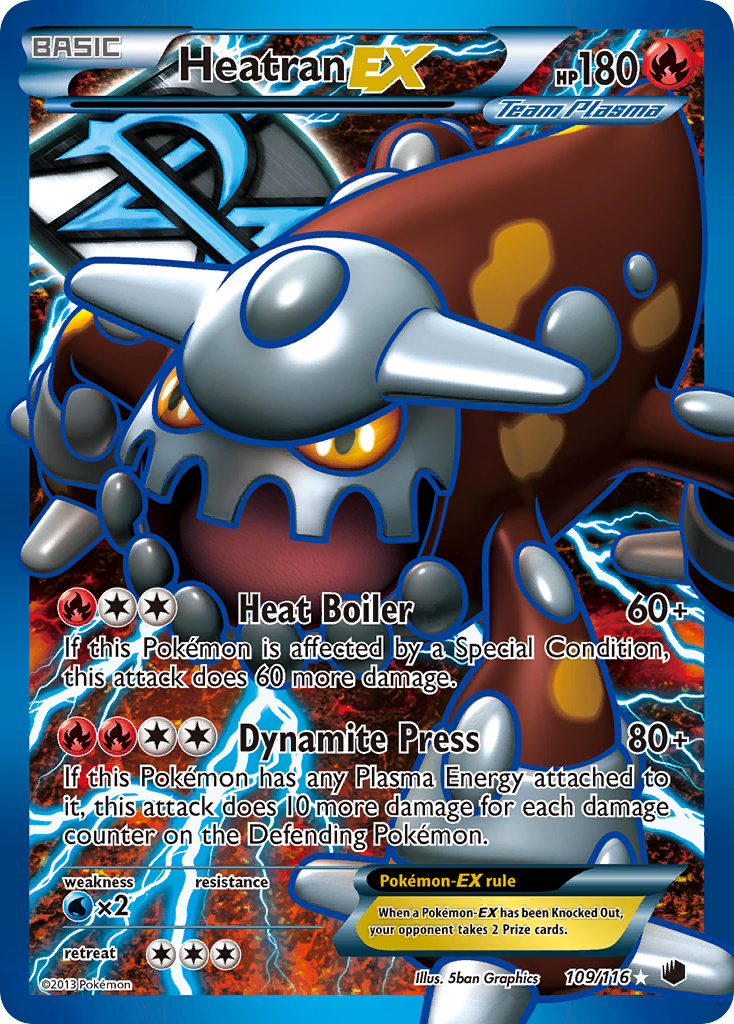 Heatran EX (109/116) [Black & White: Plasma Freeze] | Silver Goblin