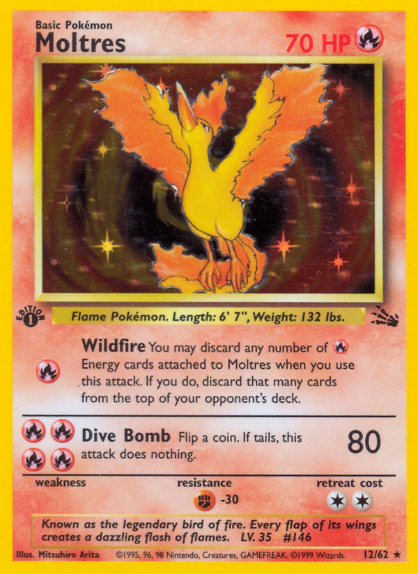 Moltres (12/62) [Fossil 1st Edition] | Silver Goblin