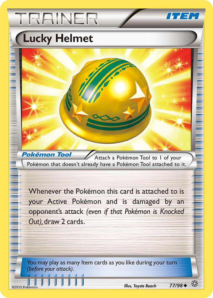 Lucky Helmet (77/98) [XY: Ancient Origins] | Silver Goblin