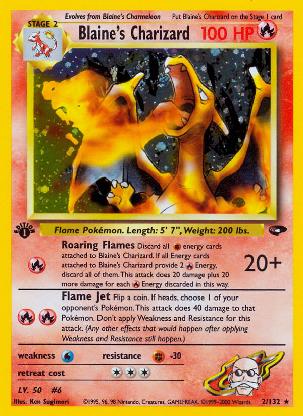 Blaine's Charizard (2/132) [Gym Challenge 1st Edition] | Silver Goblin