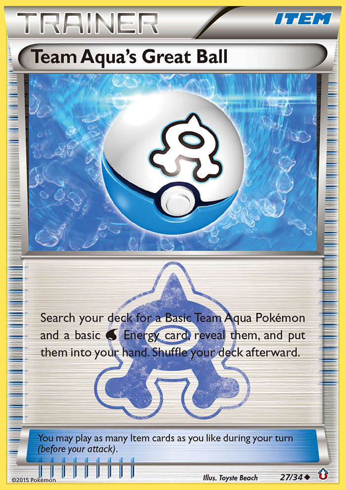 Team Aqua's Great Ball (27/34) [XY: Double Crisis] | Silver Goblin