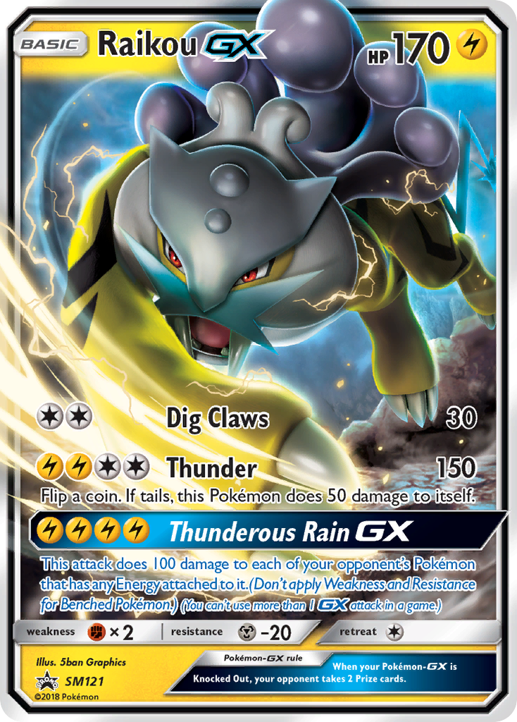 Raikou GX (SM121) [Sun & Moon: Black Star Promos] | Silver Goblin