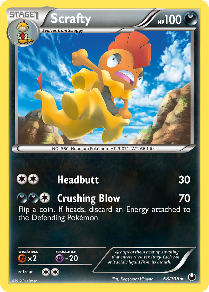 Scrafty (68/108) [Black & White: Dark Explorers] | Silver Goblin