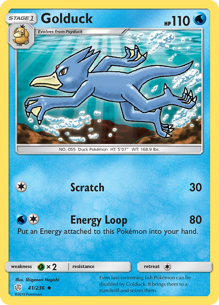 Golduck (41/236) [Sun & Moon: Cosmic Eclipse] | Silver Goblin