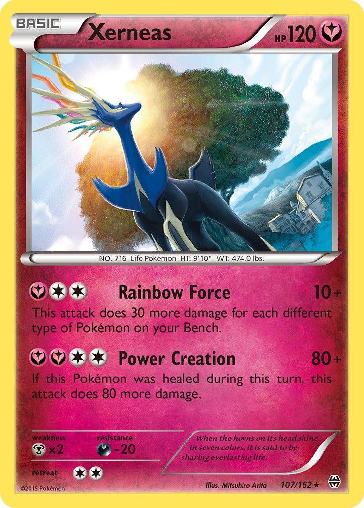 Xerneas (107/162) (Cosmos Holo) (Blister Exclusive) [XY: BREAKthrough] | Silver Goblin