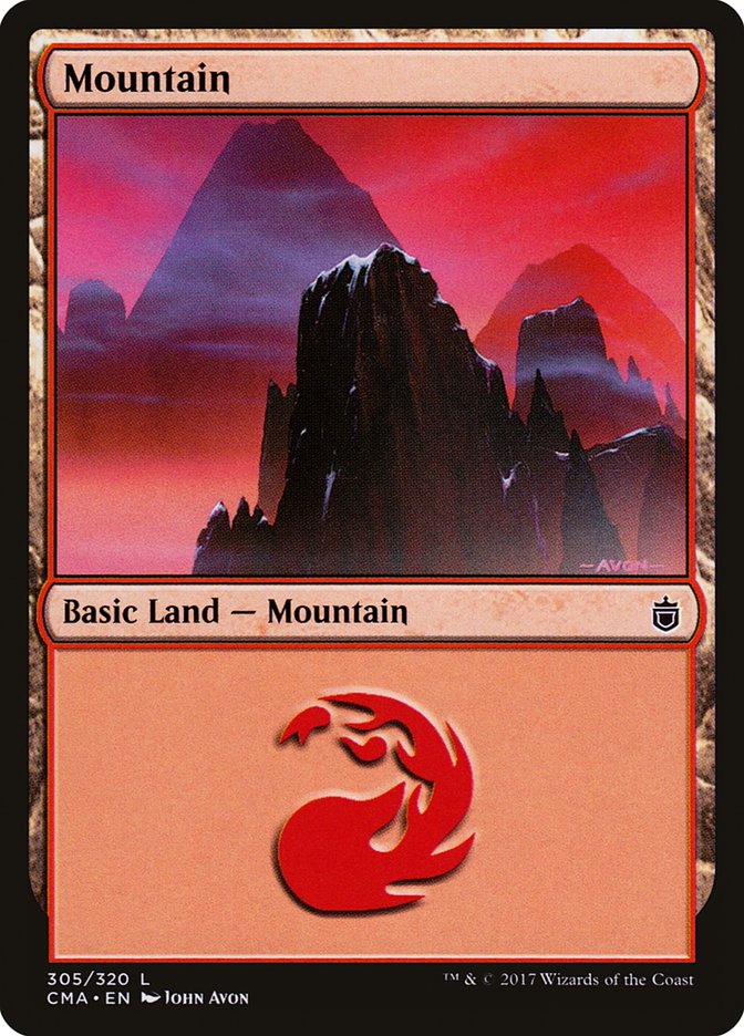 Mountain (305) [Commander Anthology] | Silver Goblin