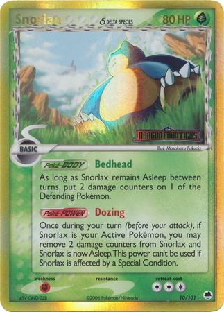 Snorlax (10/101) (Delta Species) (Stamped) [EX: Dragon Frontiers] | Silver Goblin