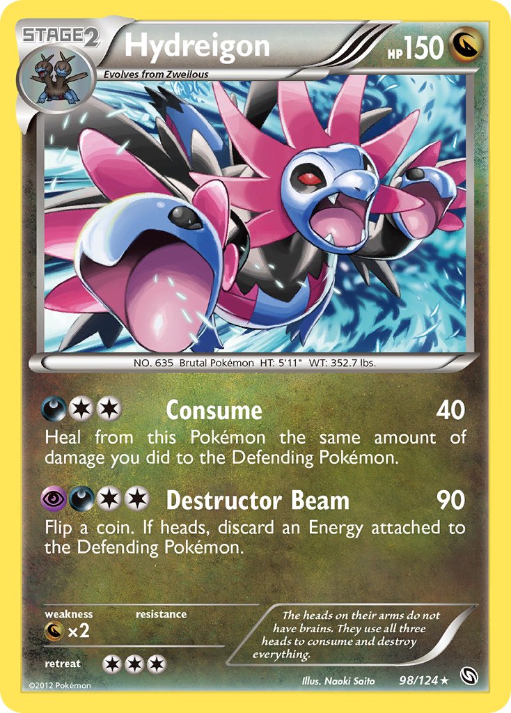 Hydreigon (98/124) (Cracked Ice Holo) (Theme Deck Exclusive) [Black & White: Dragons Exalted] | Silver Goblin