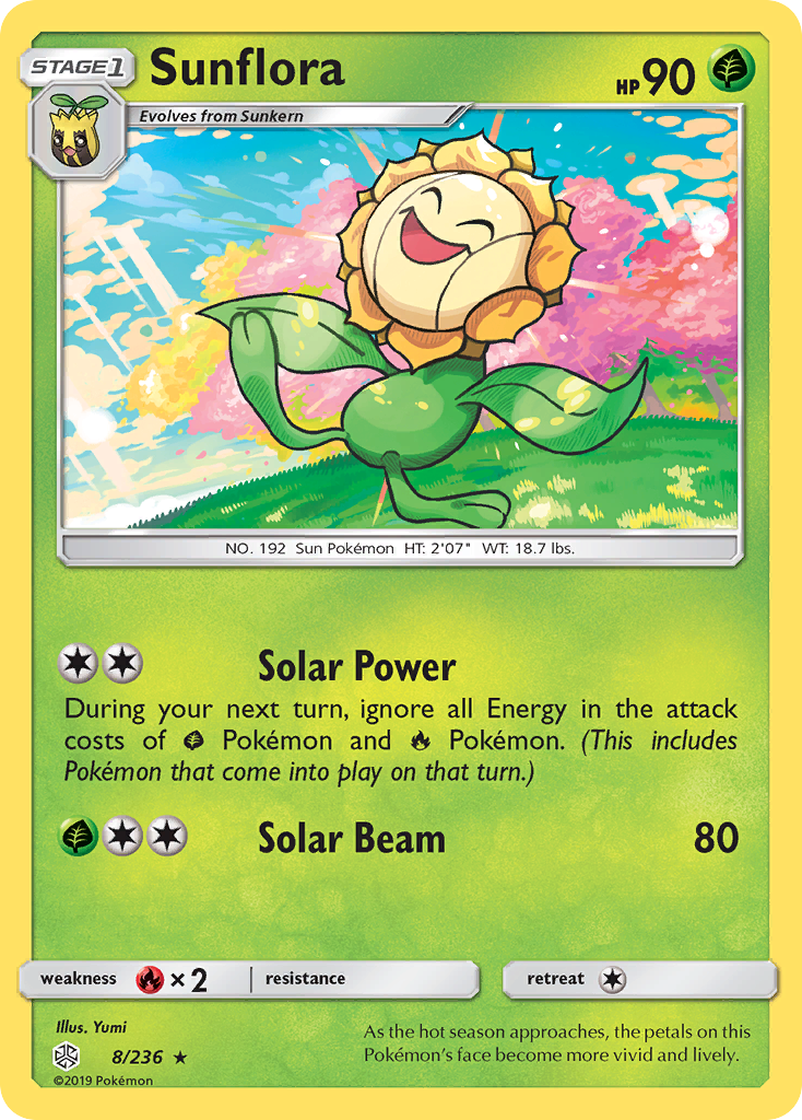 Sunflora (8/236) [Sun & Moon: Cosmic Eclipse] | Silver Goblin