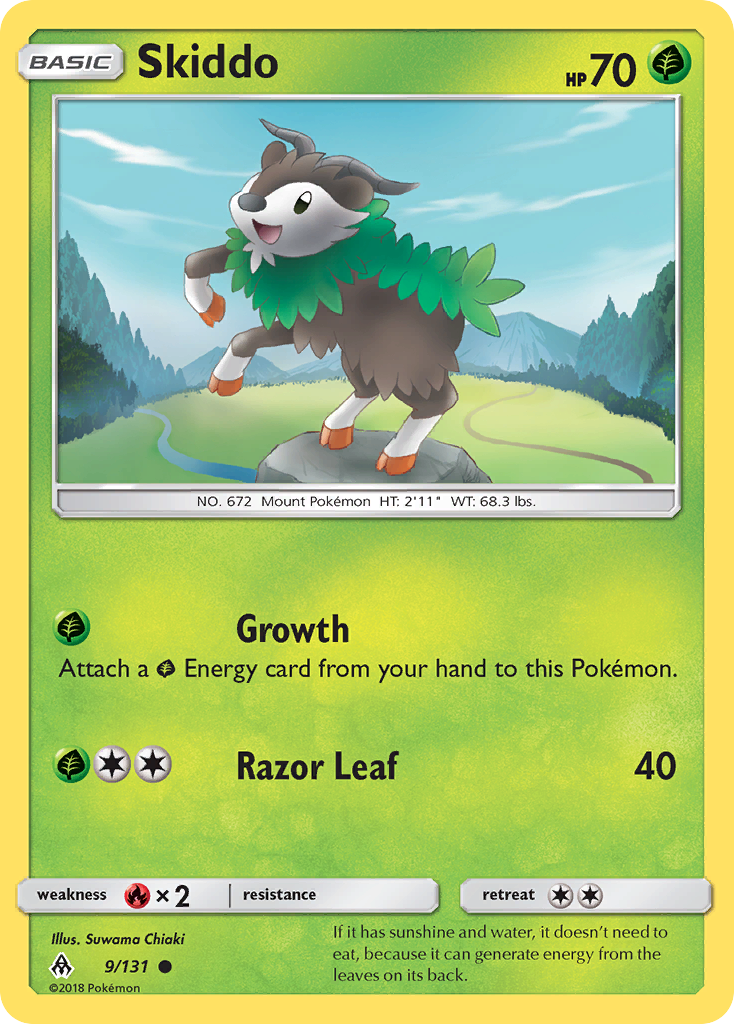 Skiddo (9/131) [Sun & Moon: Forbidden Light] | Silver Goblin