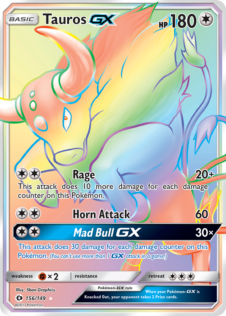 Tauros GX (156/149) [Sun & Moon: Base Set] | Silver Goblin