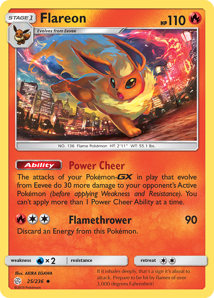 Flareon (25/236) [Sun & Moon: Cosmic Eclipse] | Silver Goblin