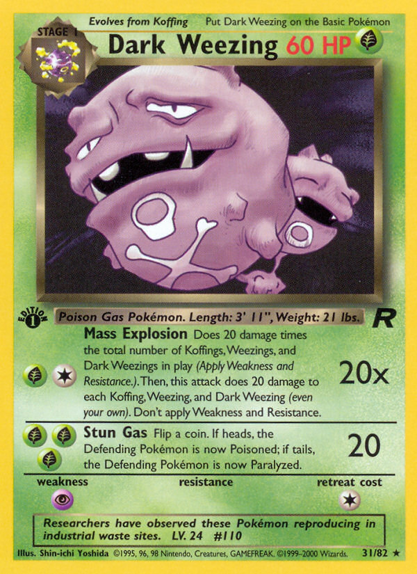 Dark Weezing (31/82) [Team Rocket 1st Edition] | Silver Goblin