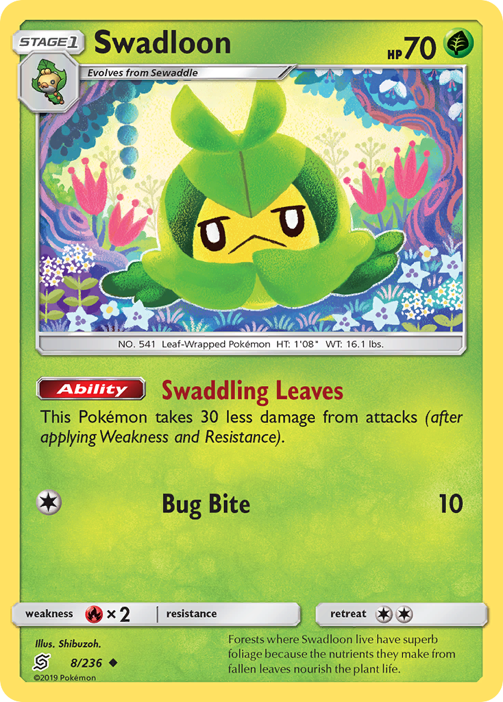 Swadloon (8/236) [Sun & Moon: Unified Minds] | Silver Goblin